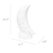 Simple Designs Porcelain Moon Shaped Table Lamp